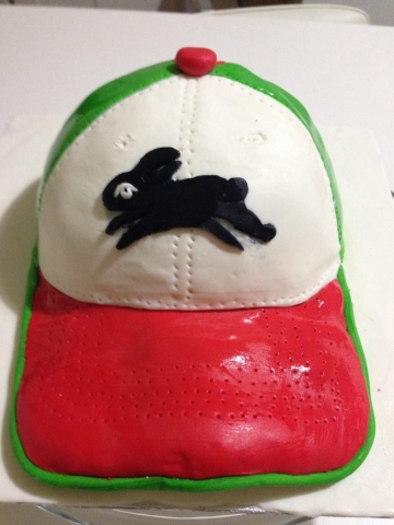 A Rabbitohs Cake was made to celebrate the Rabbitohs premiership win in 2014.